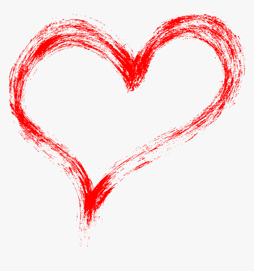 Transparent Background Heart Brush Stroke Png, Png Download, Free Download