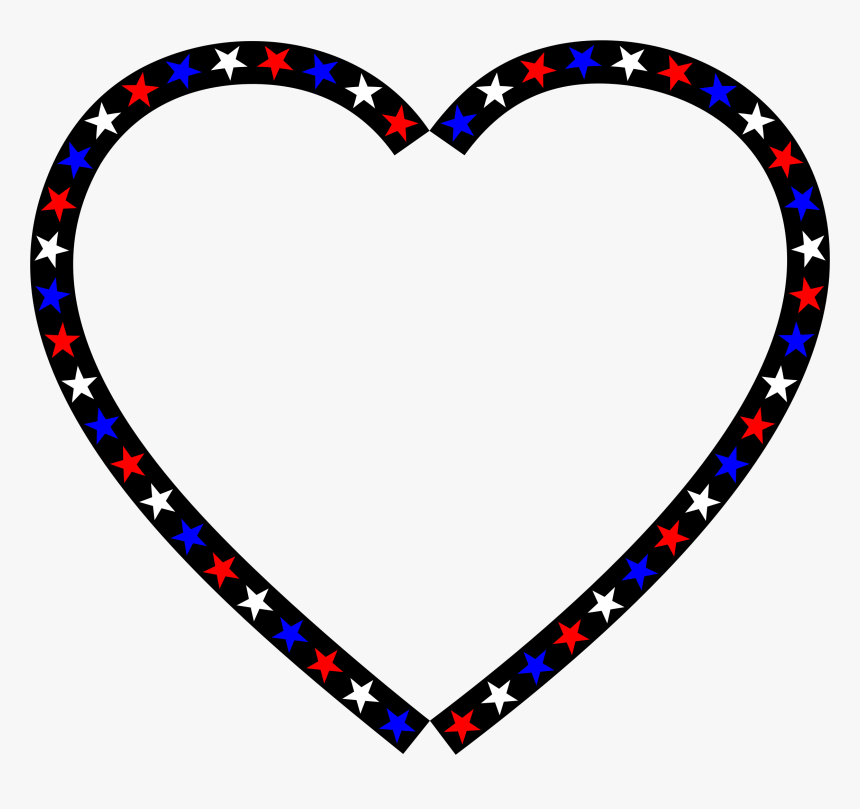 Red White Blue Heart Clip Arts - Red White Blue Heart, HD Png Download, Free Download