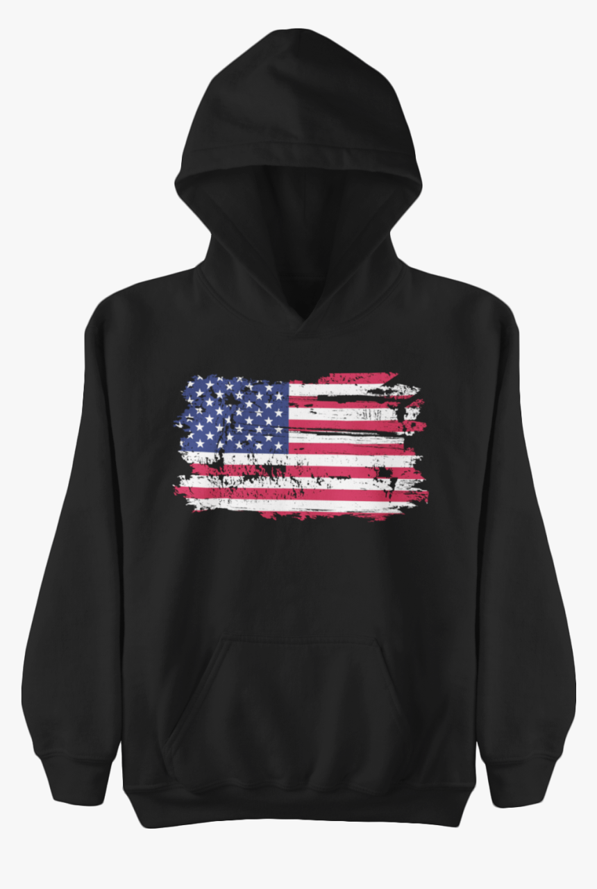 Distressed American Flag Hoodie - Hoodie, HD Png Download, Free Download