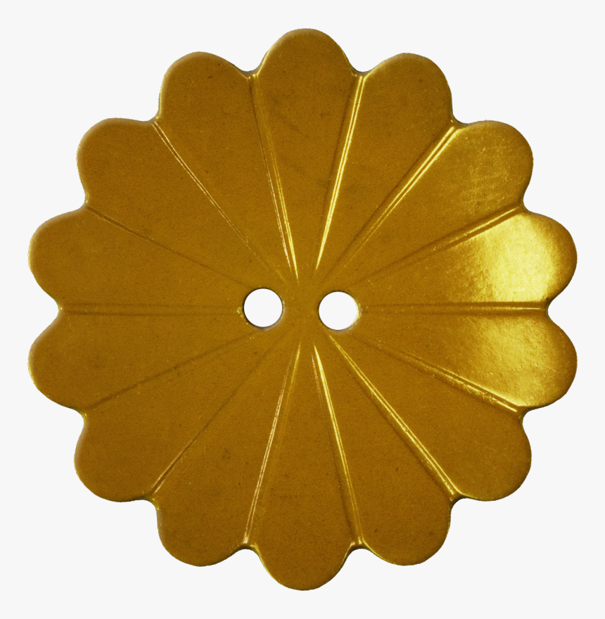 Floral Button With Fourteen Petals, Gold - Construction Paper, HD Png Download, Free Download