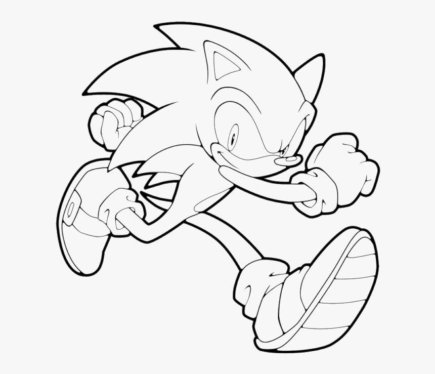 Sonic Is Running Fast And Fabulous Coloring Page Sonic Coloring Pages