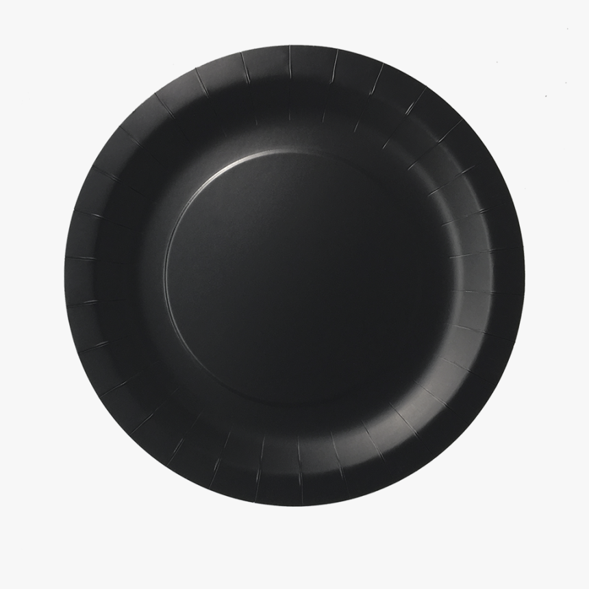 black paper plates