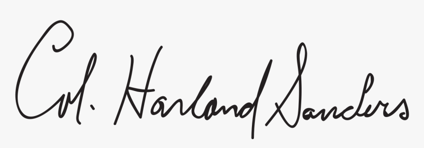 Colonel Sanders Signature, HD Png Download, Free Download