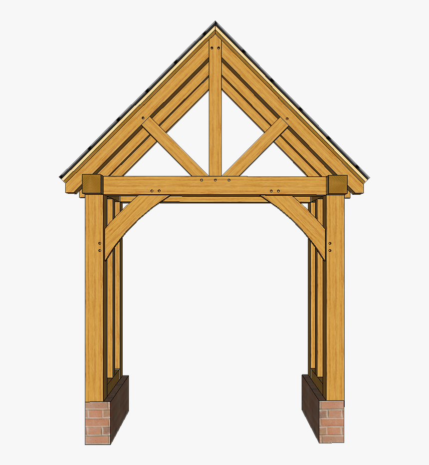 D6 4 Post Porch With Centre Side Stud And Diagonal, HD Png Download, Free Download