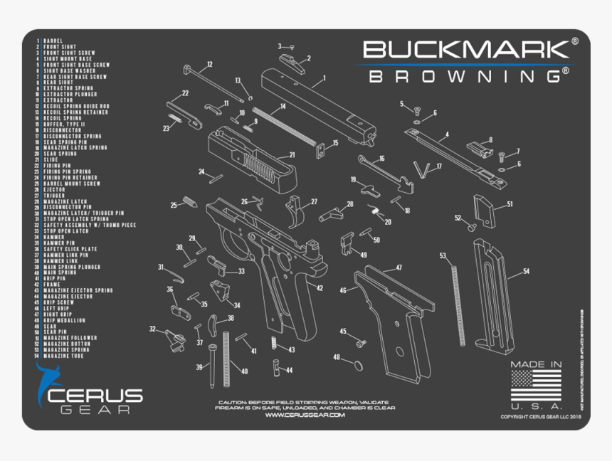 Browning Buckmark Cleaning Mat, HD Png Download, Free Download