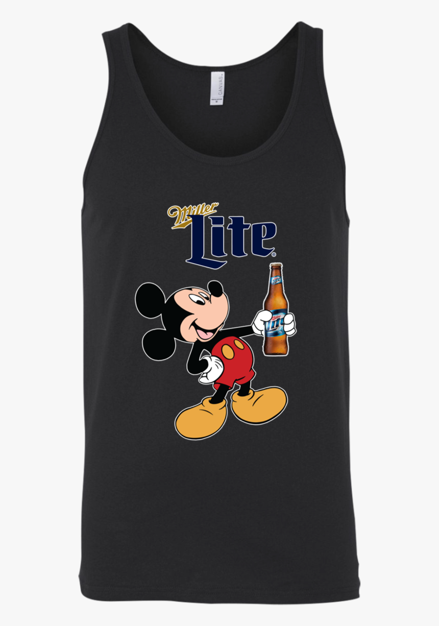 Mickey Mouse Miller Lite Shirt Unisex Tank - Cartoon, HD Png Download, Free Download