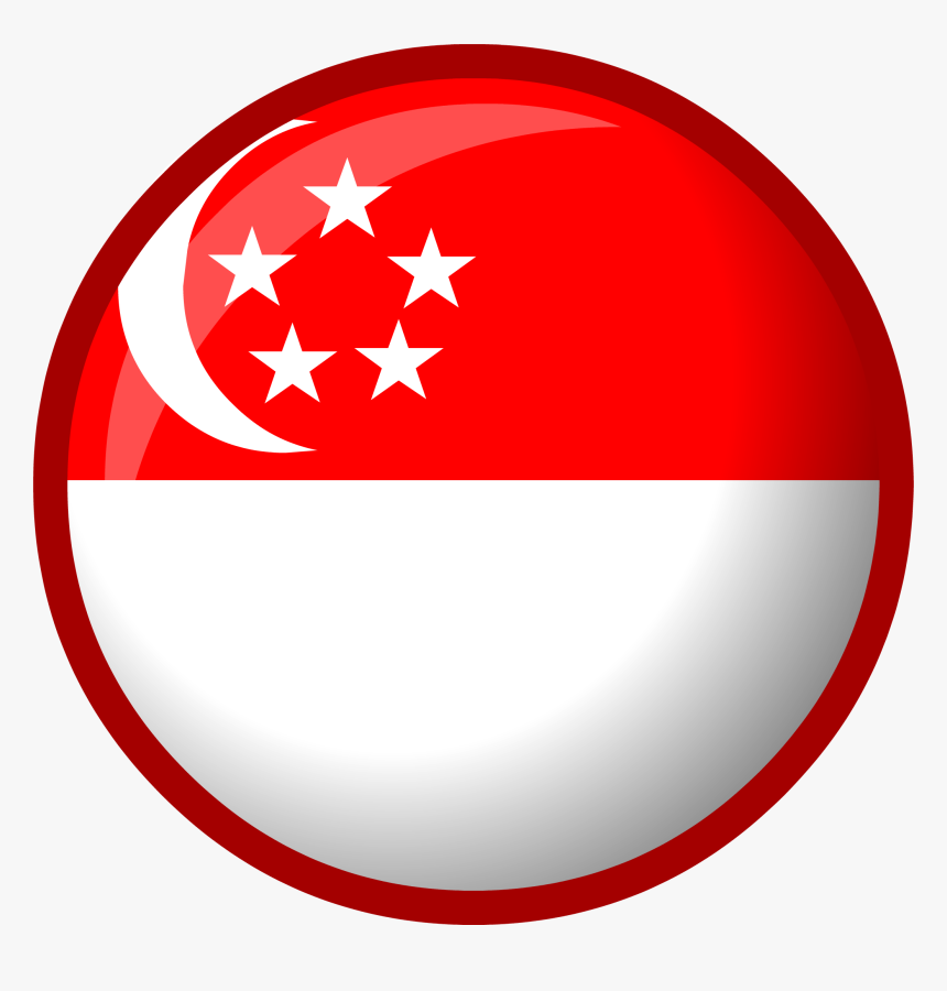 Official Club Penguin Online Wiki - Round Singapore Flag Png, Transparent Png, Free Download