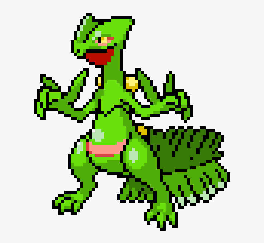 Pixel Art Pokemon Sceptile, HD Png Download, Free Download