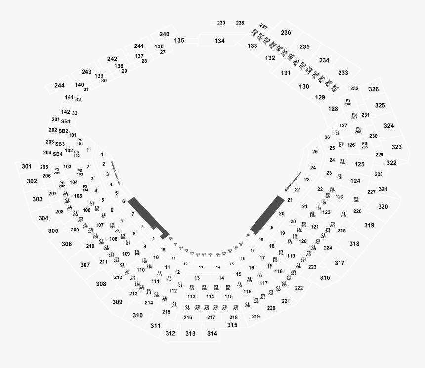 Globe Life Park New Seating Chart For Hella Mega Tour, HD Png Download, Free Download