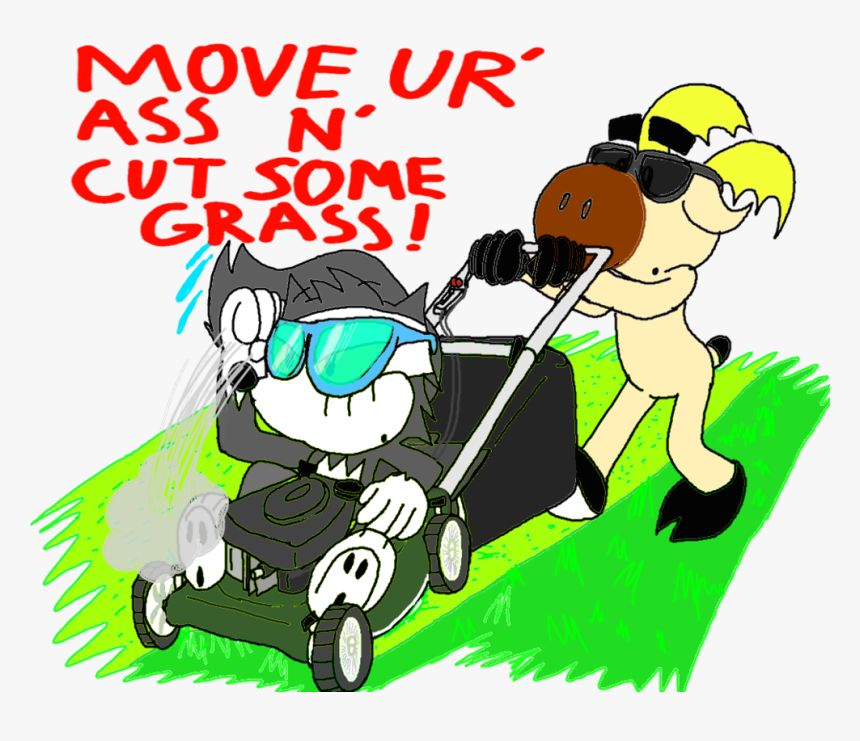 Hunter The Deer - Grass Cutting Cartoon, HD Png Download, Free Download