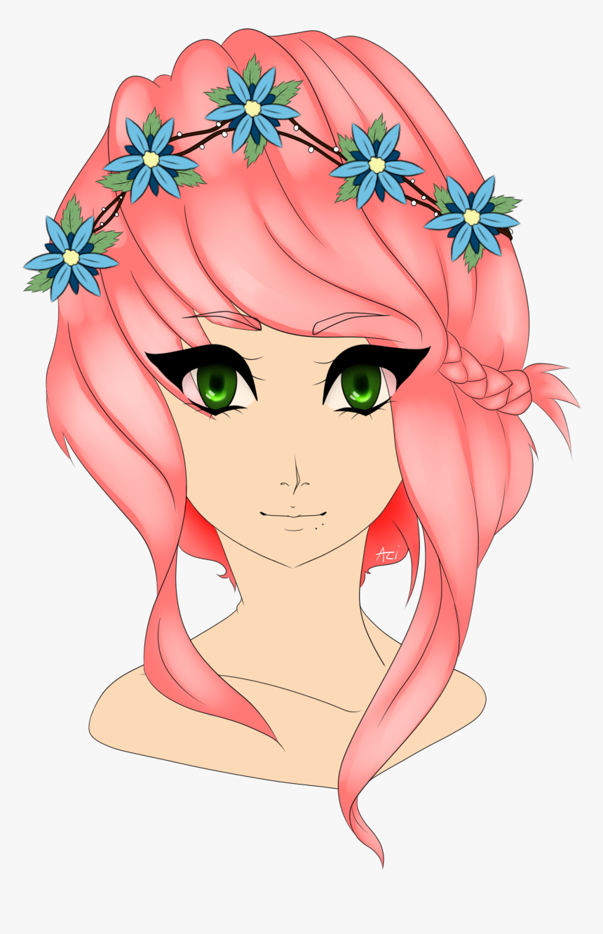 Transparent Anime Flower Png - Anime Flower Girl Transparent, Png Download, Free Download