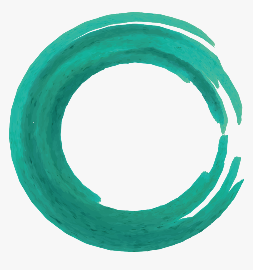 #ftestickers #watercolor #brushstrokes #circle #green - Brush Stroke Circle Png, Transparent Png, Free Download