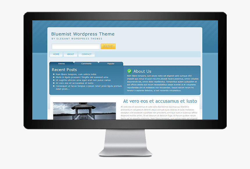 Bluemist Wordpress Theme, HD Png Download, Free Download