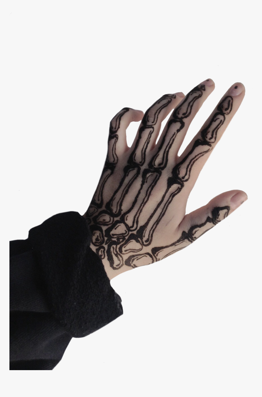 #hand #hands #png #pngs #black #dark #bone #paint #aesthetic - Leather, Transparent Png, Free Download