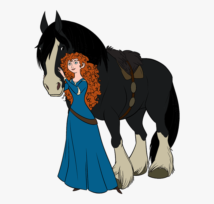 Riding Angus Merida, - Disney Horse Clipart, HD Png Download, Free Download