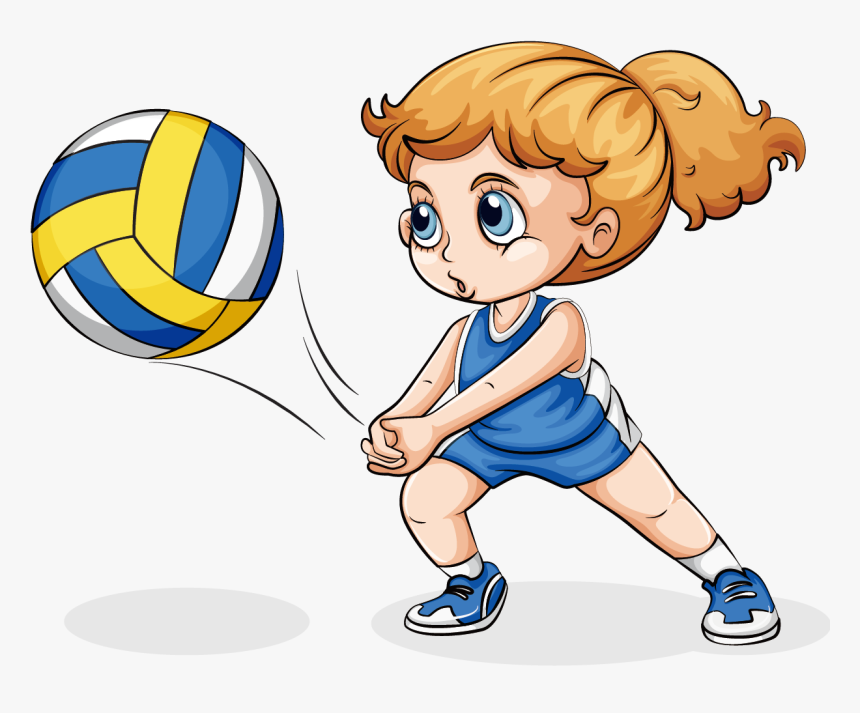 kindertraining volleyball clipart