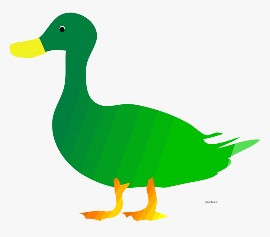 Duck Clipart Cartoon Duck - Green Duck Clipart, HD Png Download, Free Download