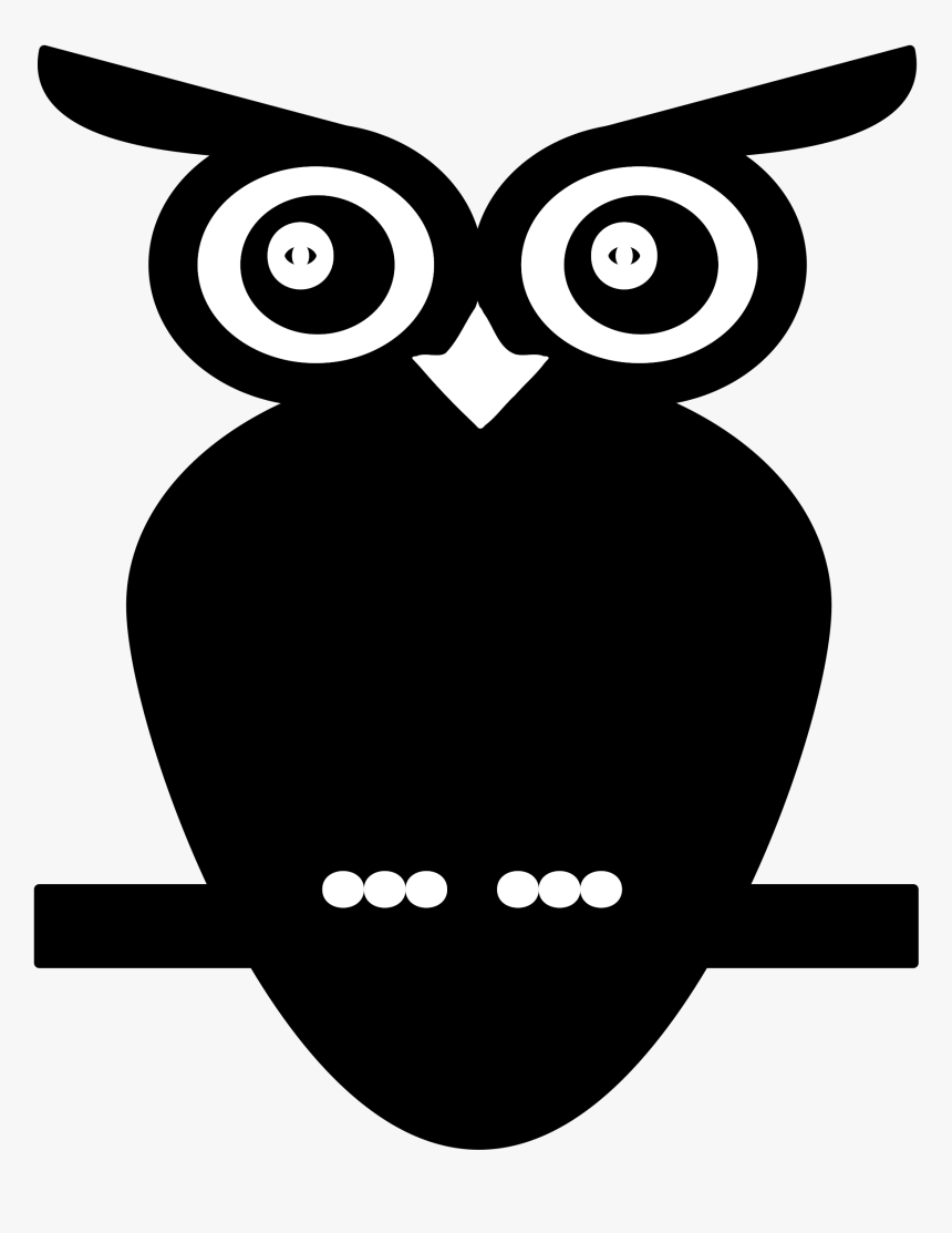 Black Owl Png - Black And White Owl Png Hd, Transparent Png, Free Download