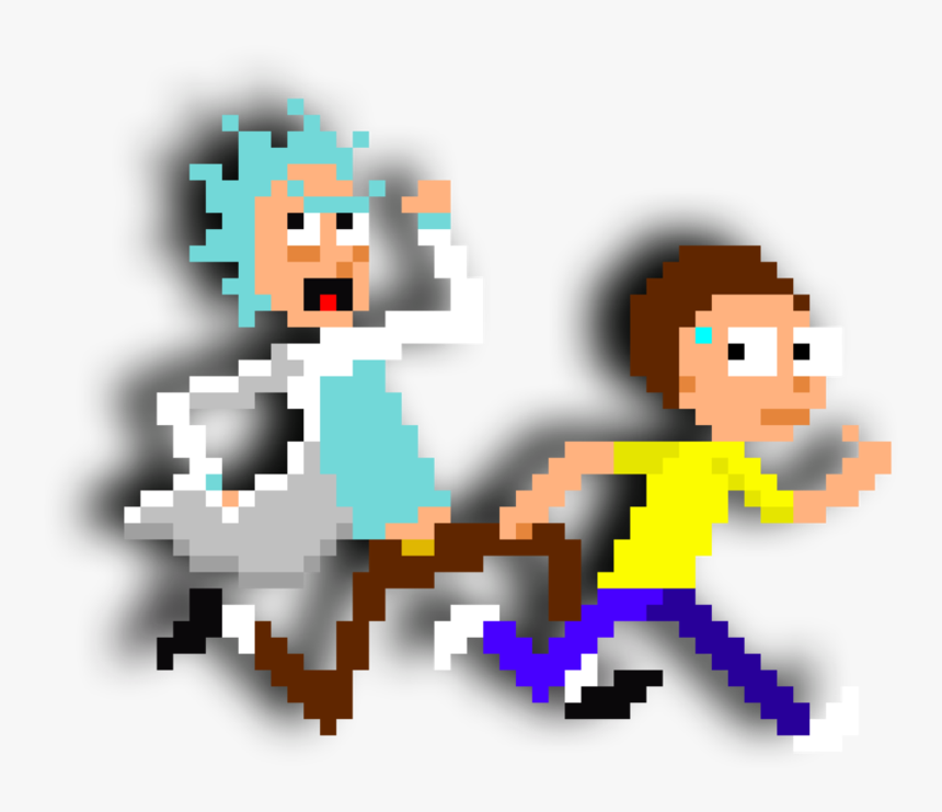 Rick And Morty Pixelart By Dondamino - Rick Y Morty Pixel Art, HD Png Download, Free Download