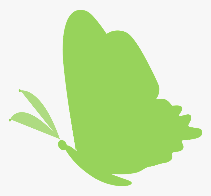 Butterfly, Green, Silhouette, Design, Decoration - Free Green Butterfly Png, Transparent Png, Free Download