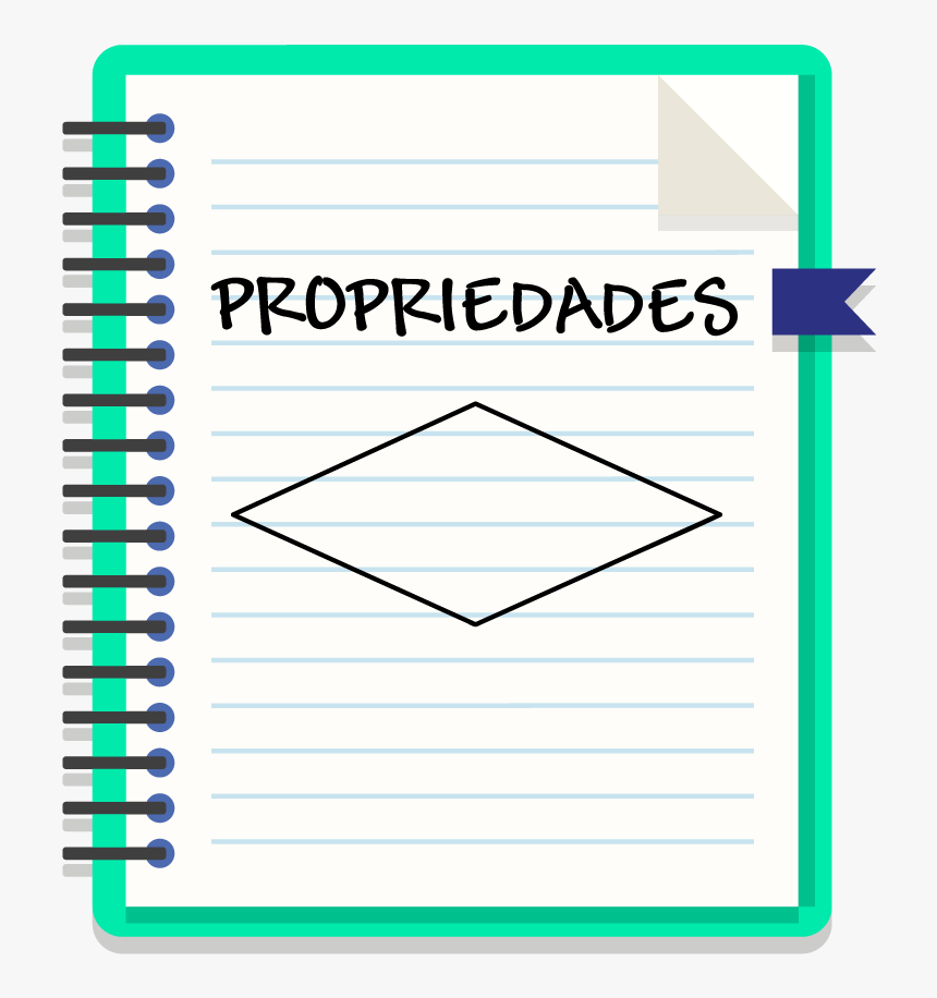 Caderno Onde Está Escrito Propriedades E Um Losango - Triangle, HD Png Download, Free Download