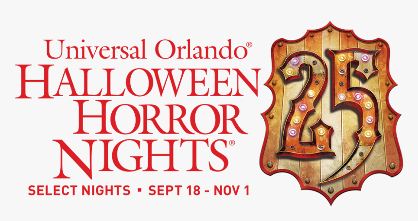 Halloween Horror Nights 25 Logo Universal Orlando Florida - Halloween Horror Nights, HD Png Download, Free Download