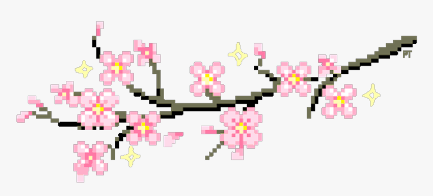 Glitter Cherry Blossom Sakura Aesthetic Tumblr Cherry Blossom Aesthetic Transparent Hd Png Download Kindpng