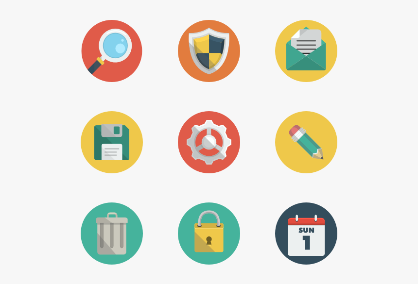 Essential Set - Flat Icons, HD Png Download, Free Download