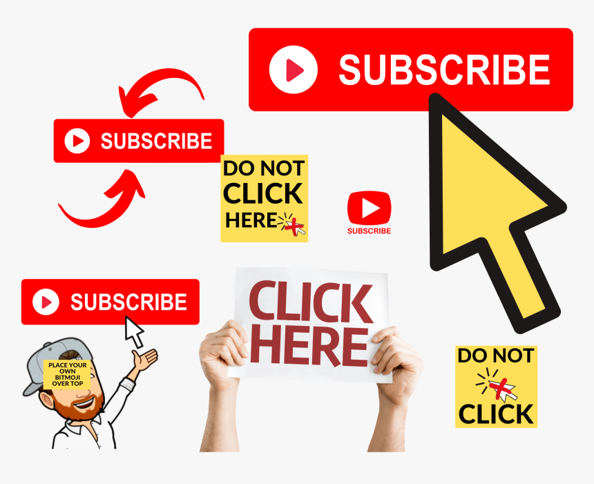 Free Youtube Buttons - Big Subscribe Button, HD Png Download, Free Download