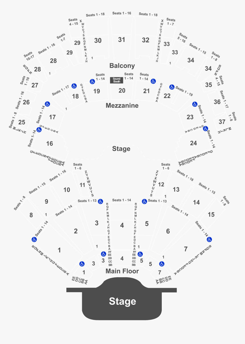 Grand Ole Opry Standing Room Seating Chart, HD Png Download kindpng