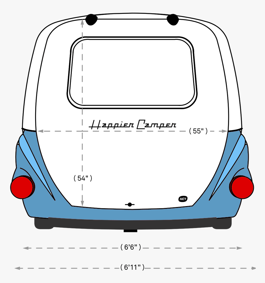 Trailer Illustration Back Detail - Car, HD Png Download, Free Download