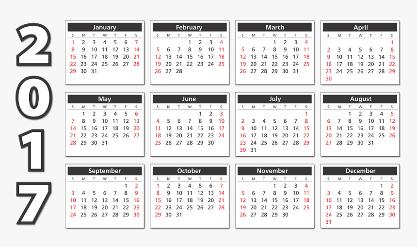 Op risico morfine Fabrikant Calendar, 2017, Agenda, Schedule, Plan, Weeks, Months - Calendar, HD Png  Download - kindpng