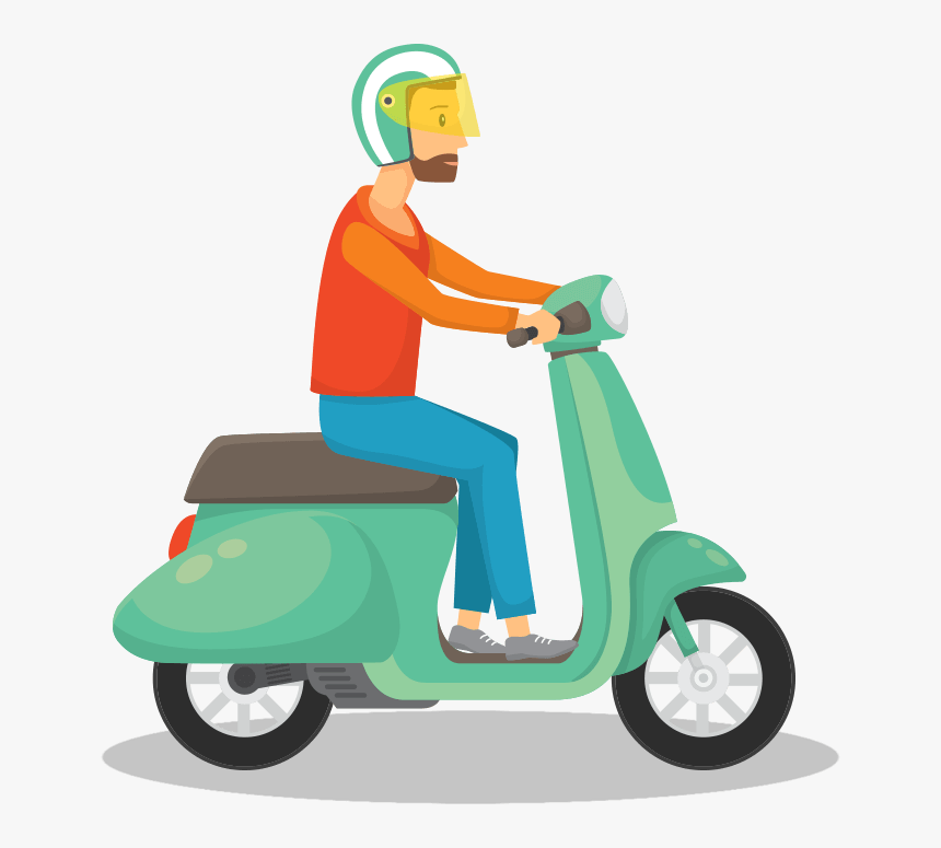 Transparent Scooter Png - Hipster En Moto, Png Download, Free Download