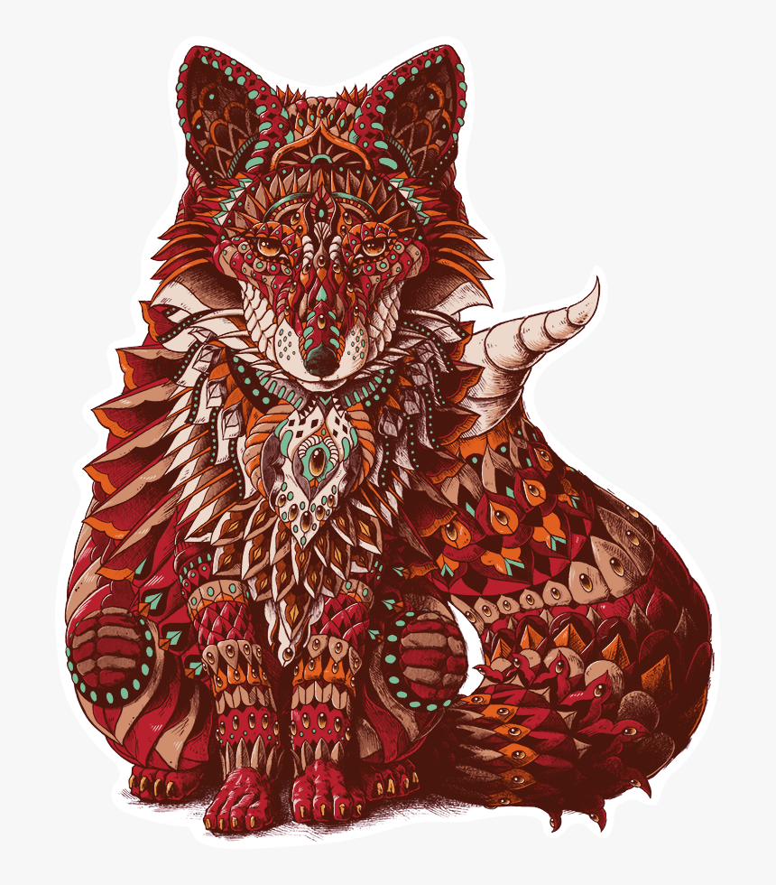 Red Fox Sticker - Illustration, HD Png Download, Free Download