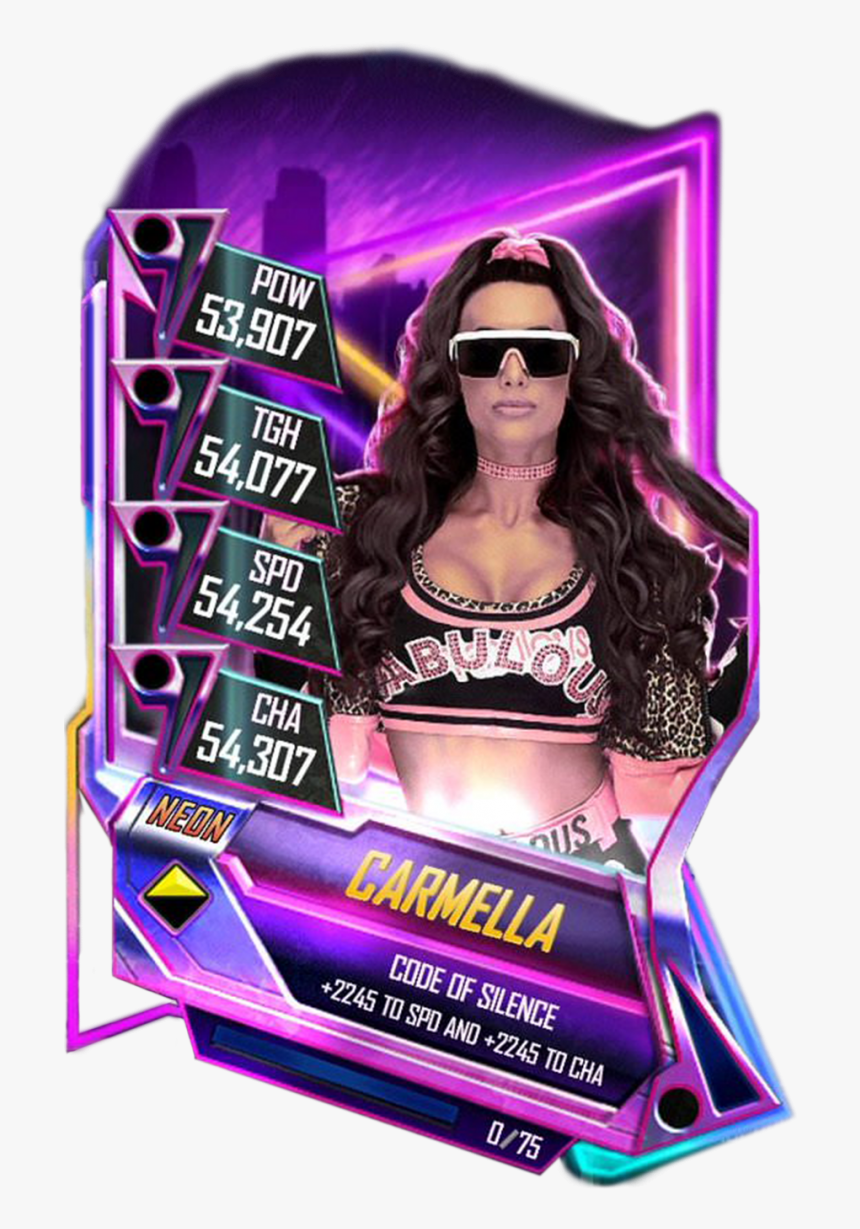Carmella S5 23 Neon - Wwe Supercard Neon Pro, HD Png Download, Free Download
