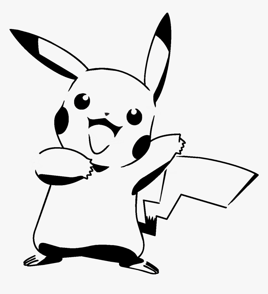 Pikachu Clipart Black And White