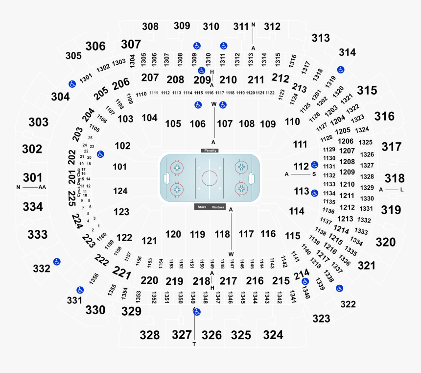 American Airlines Center Section 106 Row B, HD Png Download, Free Download