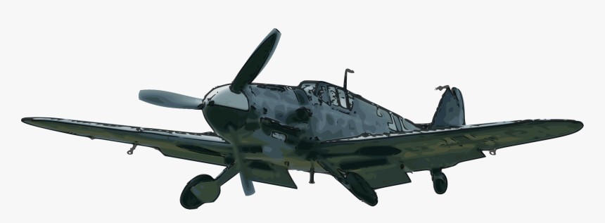 Messerschmidt Bf109g In Comic Book Style Clip Arts - World War 2 Plane Png, Transparent Png, Free Download