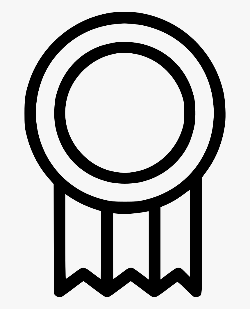 Badge Winner Ribbon Achievement Prize Champion Medal - Winner Ribbon Icon White, HD Png Download, Free Download