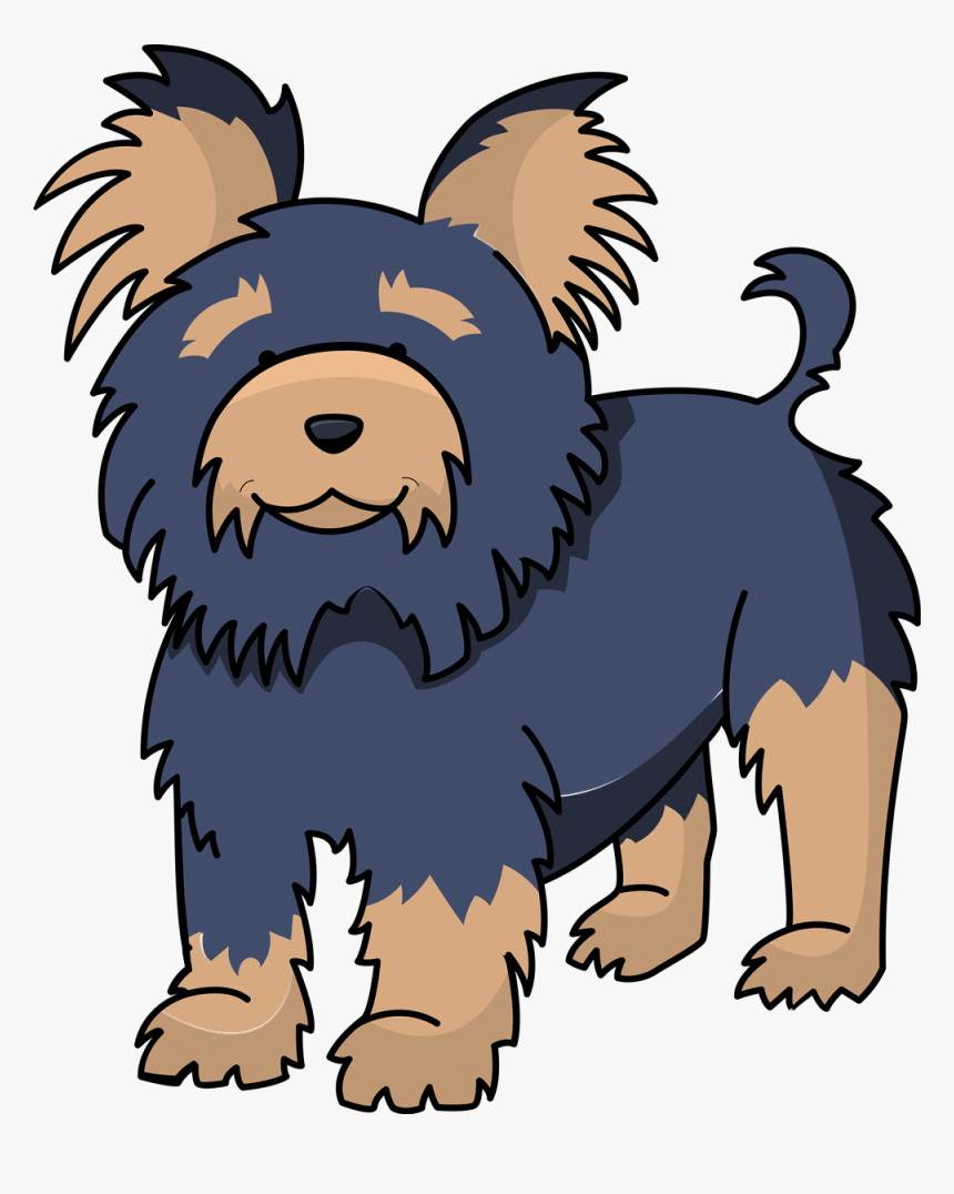 Dog Free Download Best - Yorkshire Terrier Dog Cartoon Png, Transparent Png, Free Download