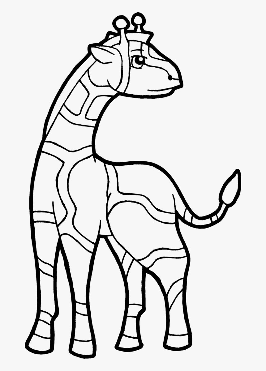 Cute Baby Giraffe Coloring Page, HD Png Download, Free Download