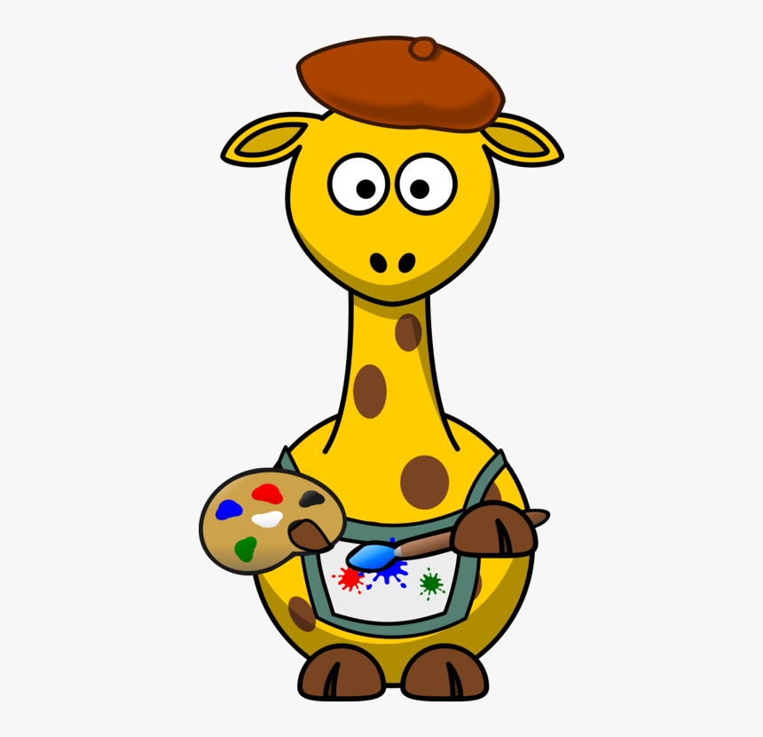 Giraffidae,plant,flower - Cartoon Giraffe Clipart, HD Png Download, Free Download