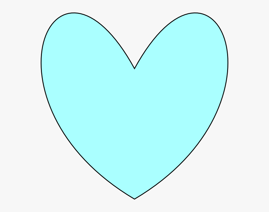 Light Blue Heart Svg Clip Arts - Heart, HD Png Download, Free Download