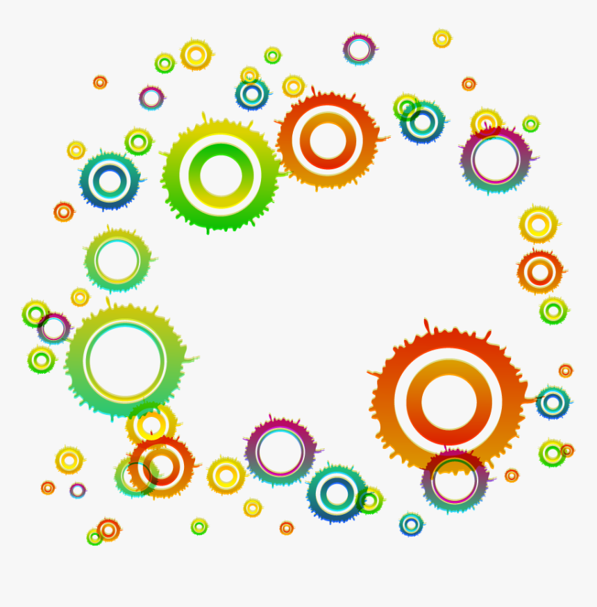 Circle Geometry Clip - Clipart Colorful Geometric Patterns Png, Transparent Png, Free Download