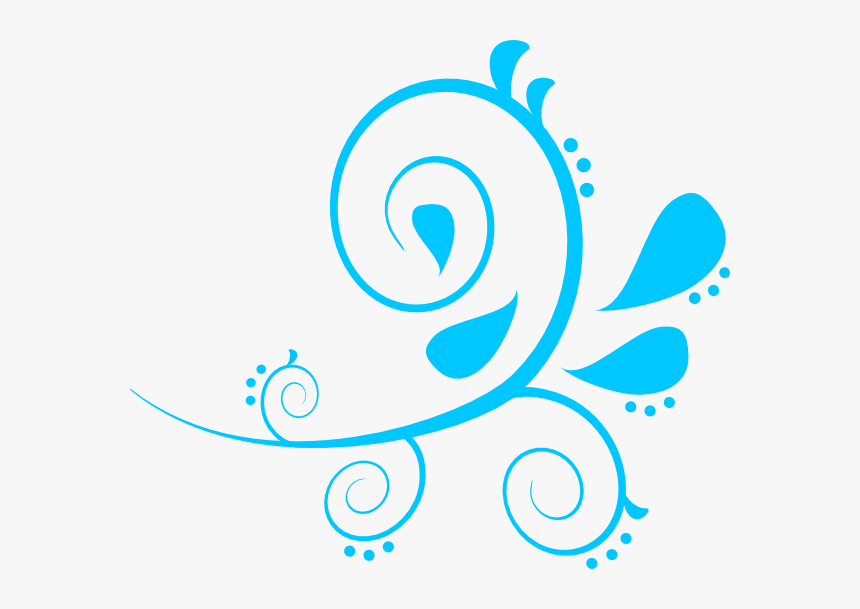 Paisley Aqua Clip Art - Aqua Clip Art, HD Png Download, Free Download