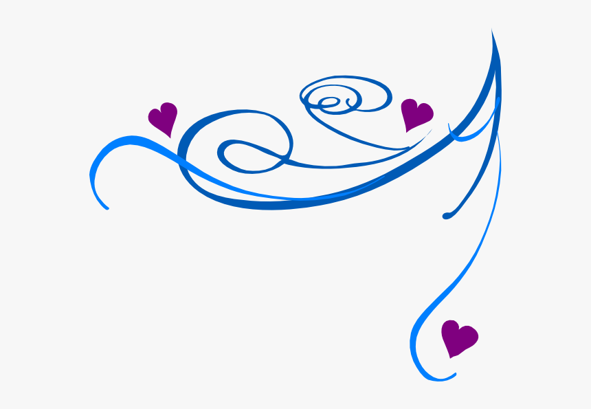 Decorative Swirl Blue Clip - Design For Invitation Png, Transparent Png, Free Download