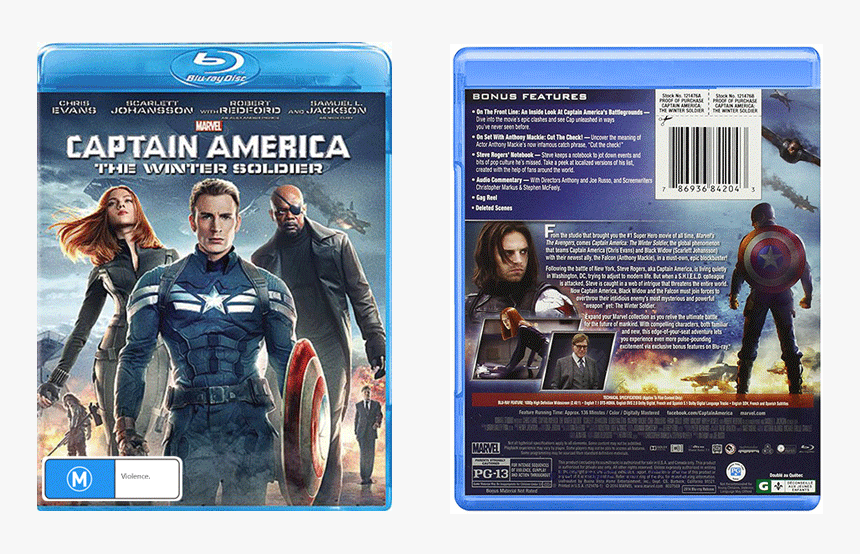 Captain America 2014 The Winter Soldier Bluray, HD Png Download, Free Download