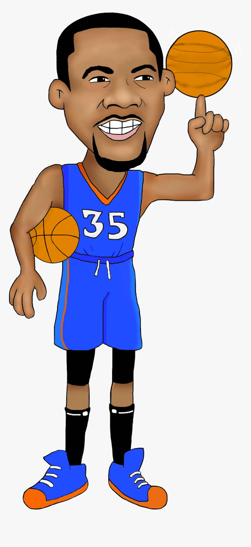 Golden State Warriors Player Cartoon - Kevin Durant Cartoon Png