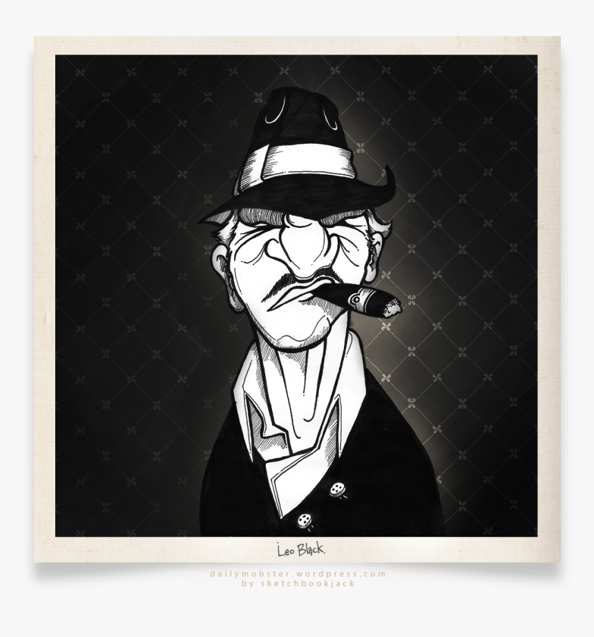 Leo Black Old Man Daily Mobster Sketchbookjack Character - Cartoon Old Man With Cigar, HD Png Download, Free Download