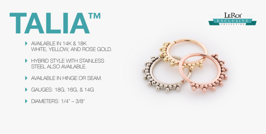 Talia-banner - Body Jewelry, HD Png Download, Free Download